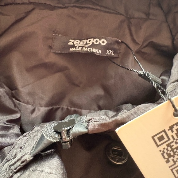 Zeagoo women's waterproof long rain jacket with a cinch waist NWT Size XXL - Picture 3 of 7